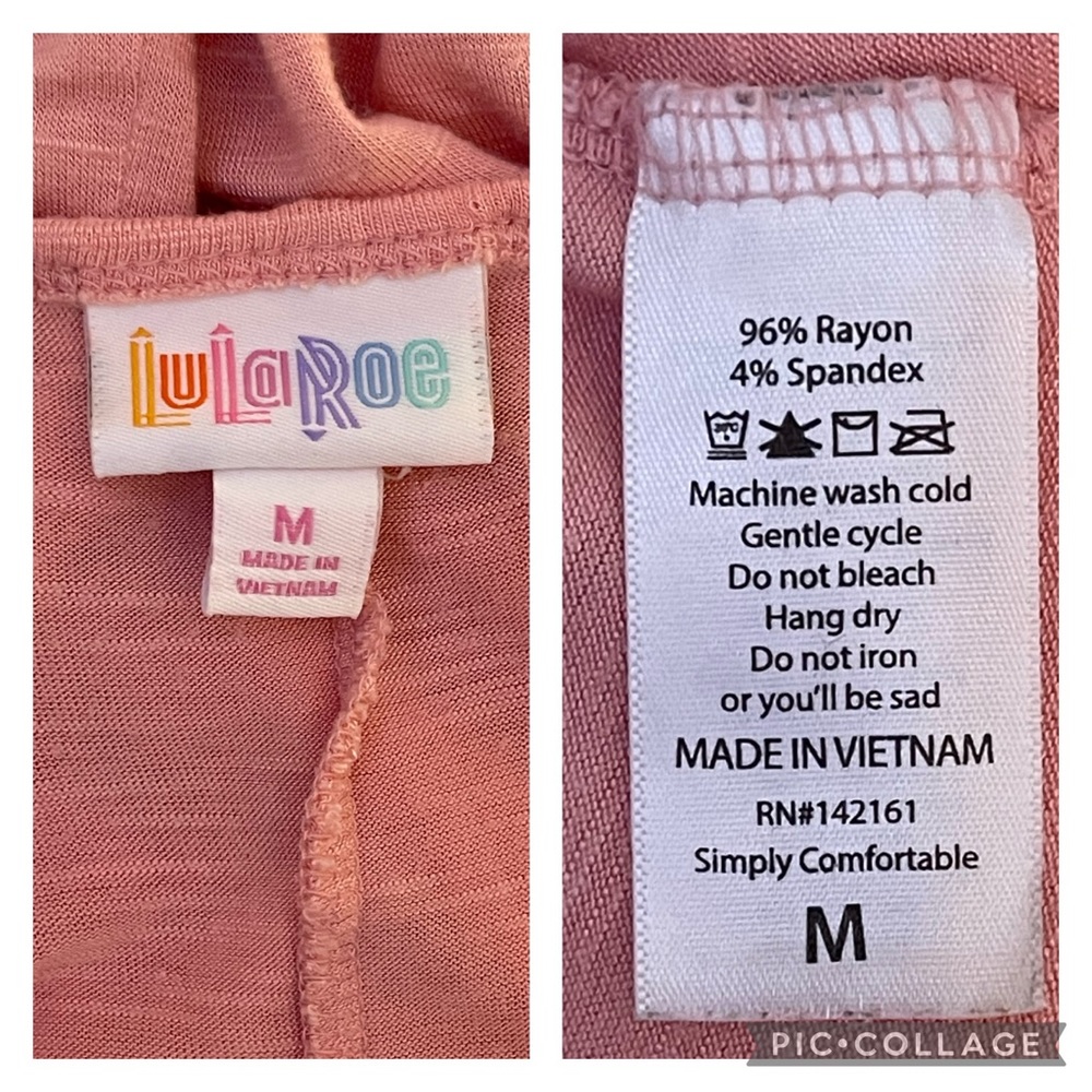 🔥 SALE LULAROE Pink Flowy Tank Top | Medium - Picture 4 of 6